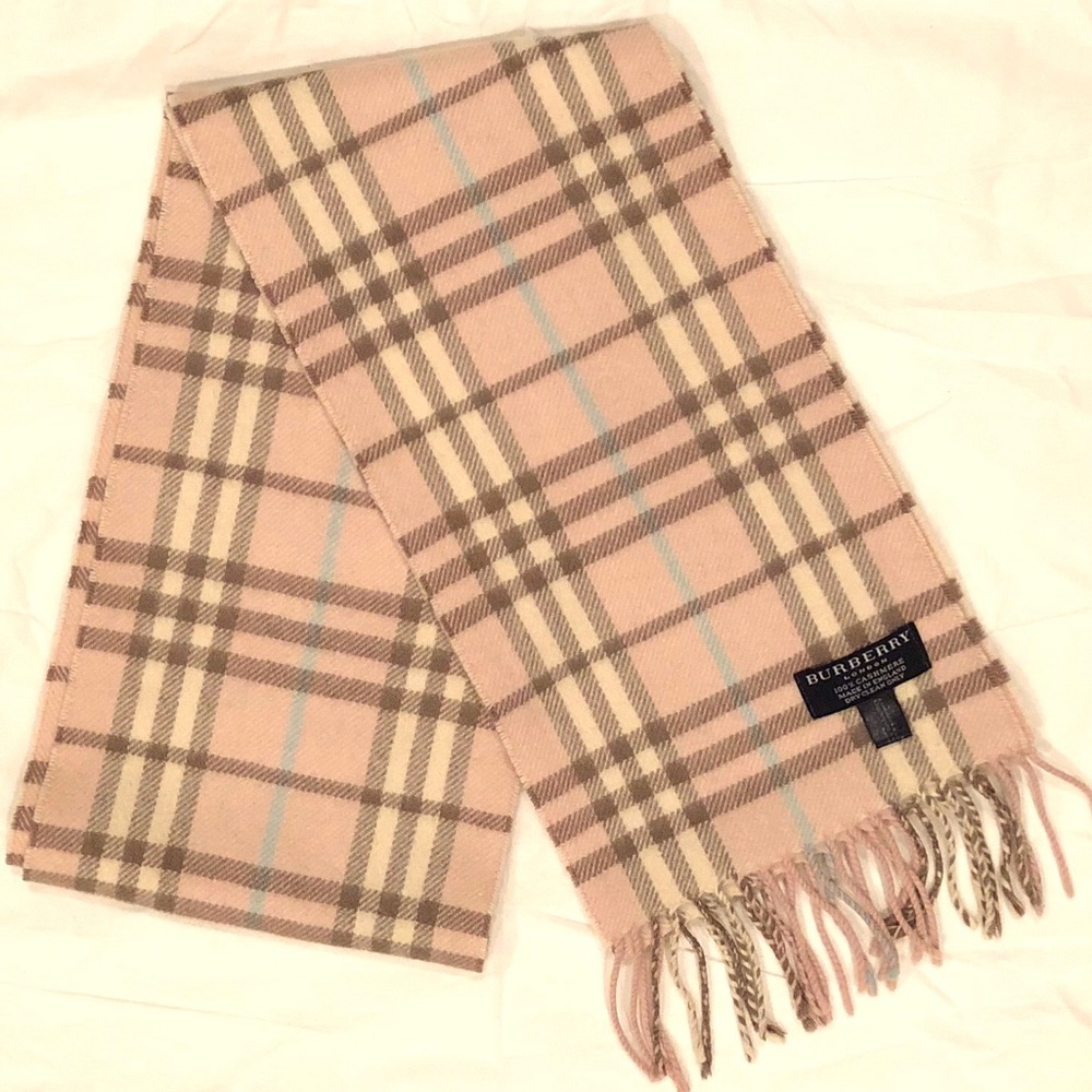 Burberry Cashmere Nova Check Scarf Pink